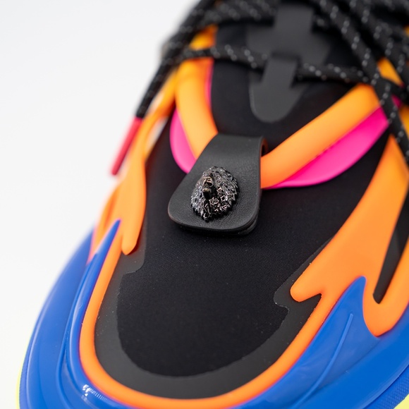 size 43/ US 10 - Balmain Unicorn Black Multicolor Yellow Blue Sneakers Neoprene - Picture 10 of 13